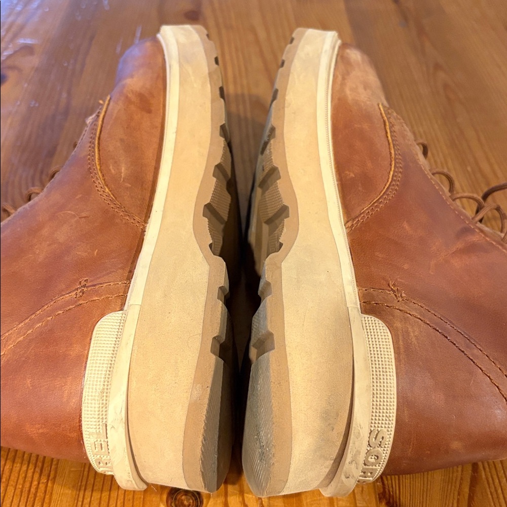 Sorel Tan Leather Lace-Up Boots - Picture 11 of 12